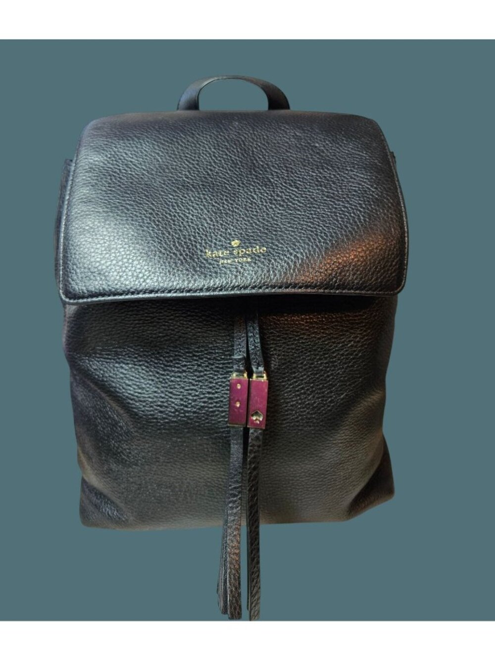 Kate Spade New York Cow Leather Grey Street Wilder Backpack Black - Picture 2 of 15